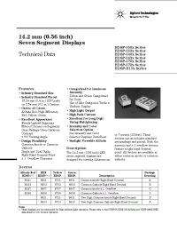 Datasheet HDSP-5621 manufacturer Agilent